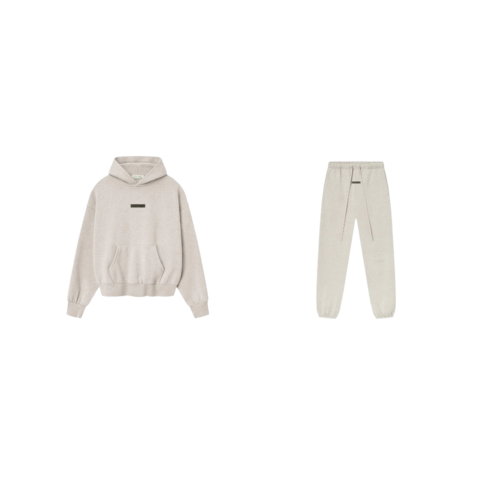 pikastore.cz - Fear of God Essentials S25 Hoodie Heather Stone + S25 Sweatpants Heather Stone SET-Bundle-pikastore.cz-pikastore.cz