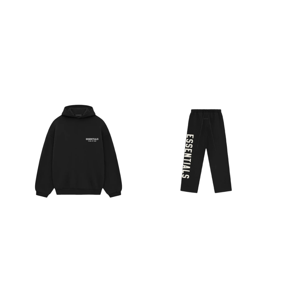 pikastore.cz - Fear of God Essentials Fleece Hoodie S24 Black + S24 Relaxed Sweatpants Black-Bundle-pikastore.cz-pikastore.cz