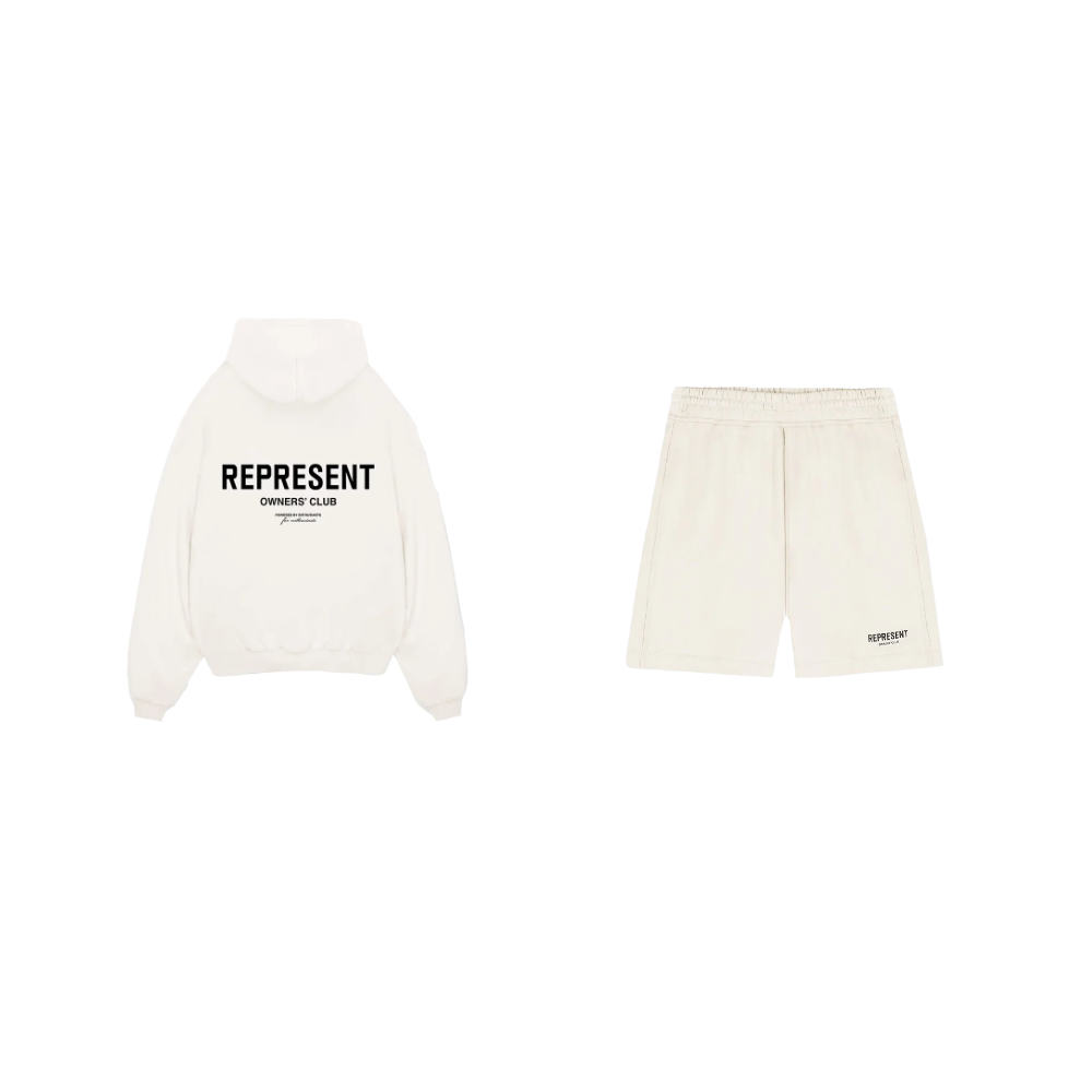 pikastore.cz - Represent Owners Club Hoodie Flat White + Owners Club Shorts Flat White SET-Bundle-pikastore.cz-pikastore.cz