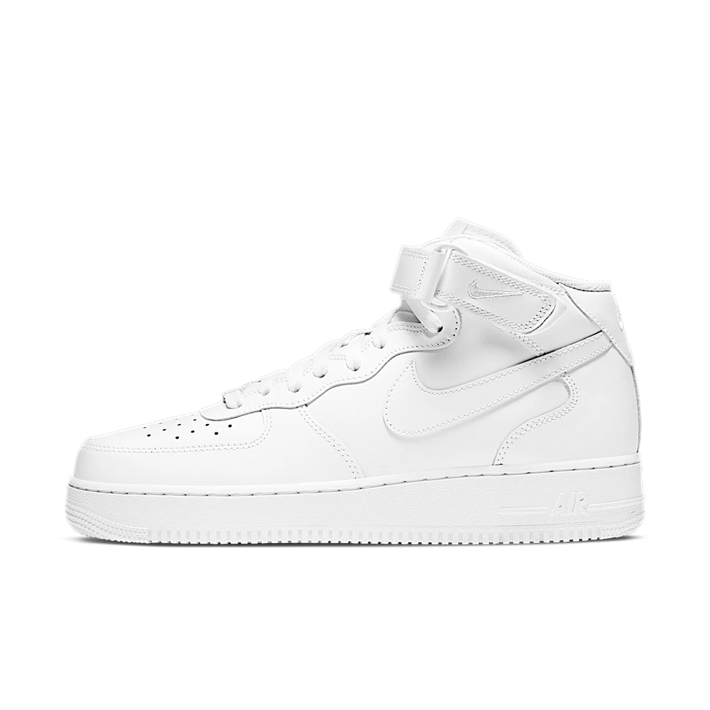Nike Air Force 1 Mid LE GS Triple White-Nike-pikastore.cz
