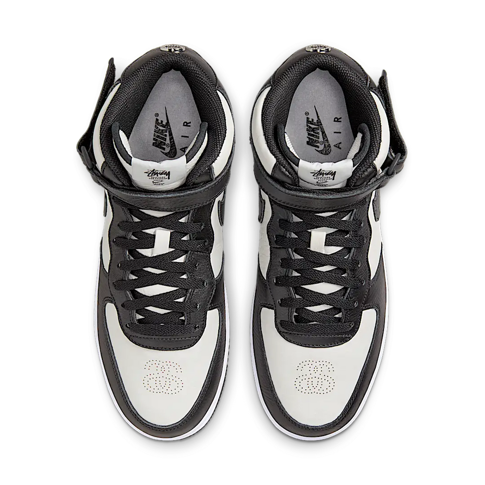 Nike Air Force 1 Mid Stussy Light Bone Black-sneakers-Nike-pikastore.cz