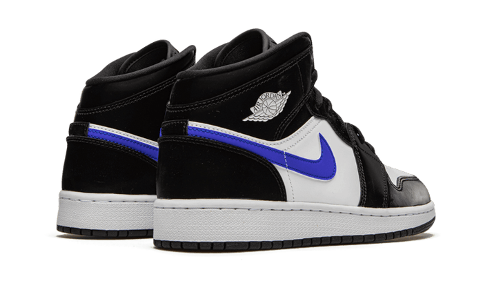 Nike Air Jordan 1 Mid Black Racer Blue White (GS)-sneakers-Air Jordan-pikastore.cz