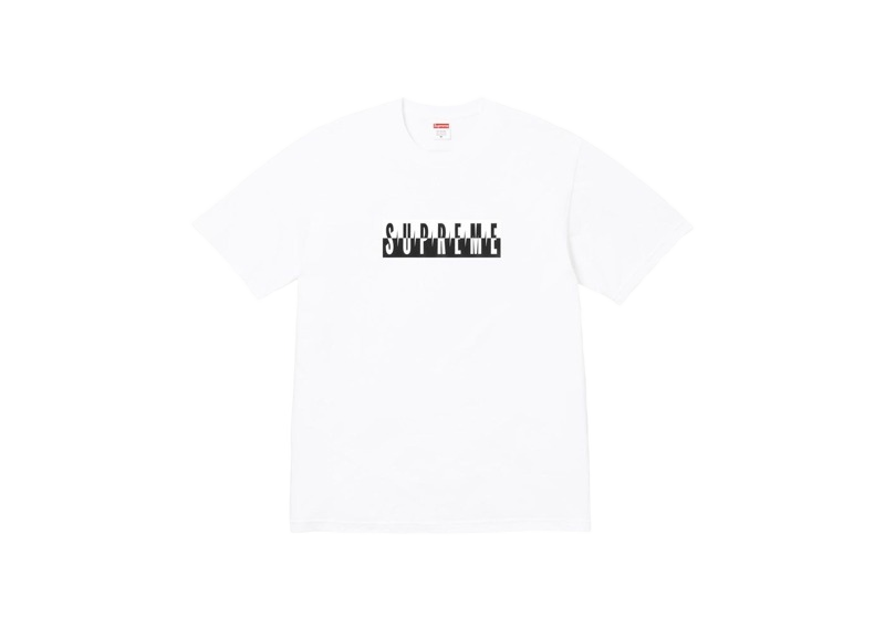 Supreme Split Tee (FW25) White-Supreme-pikastore.cz