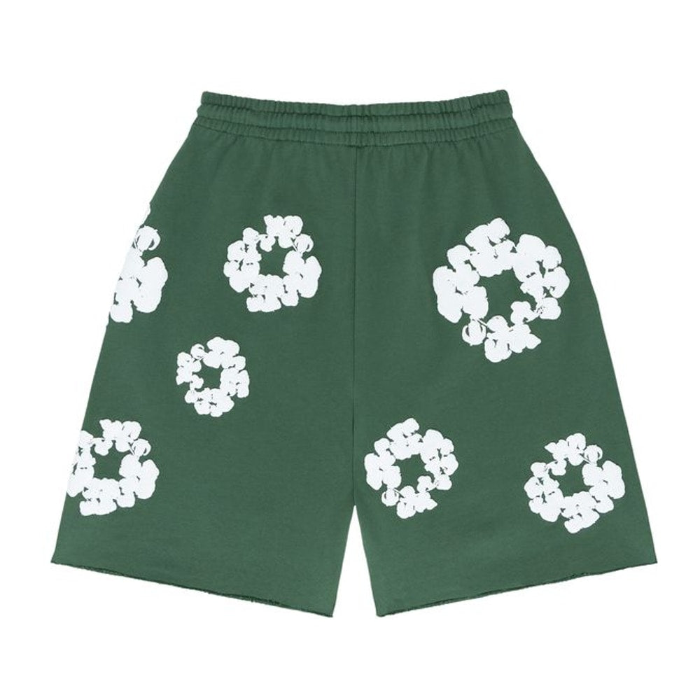 Denim Tears The Cotton Wreath Shorts Green – kraťasy