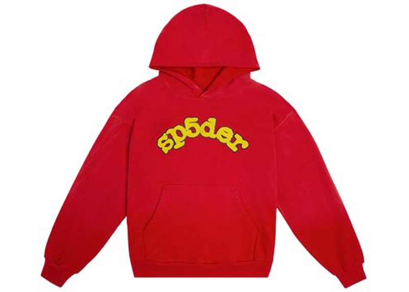 Sp5der OG Logo Hoodie Red-Sp5der-pikastore.cz