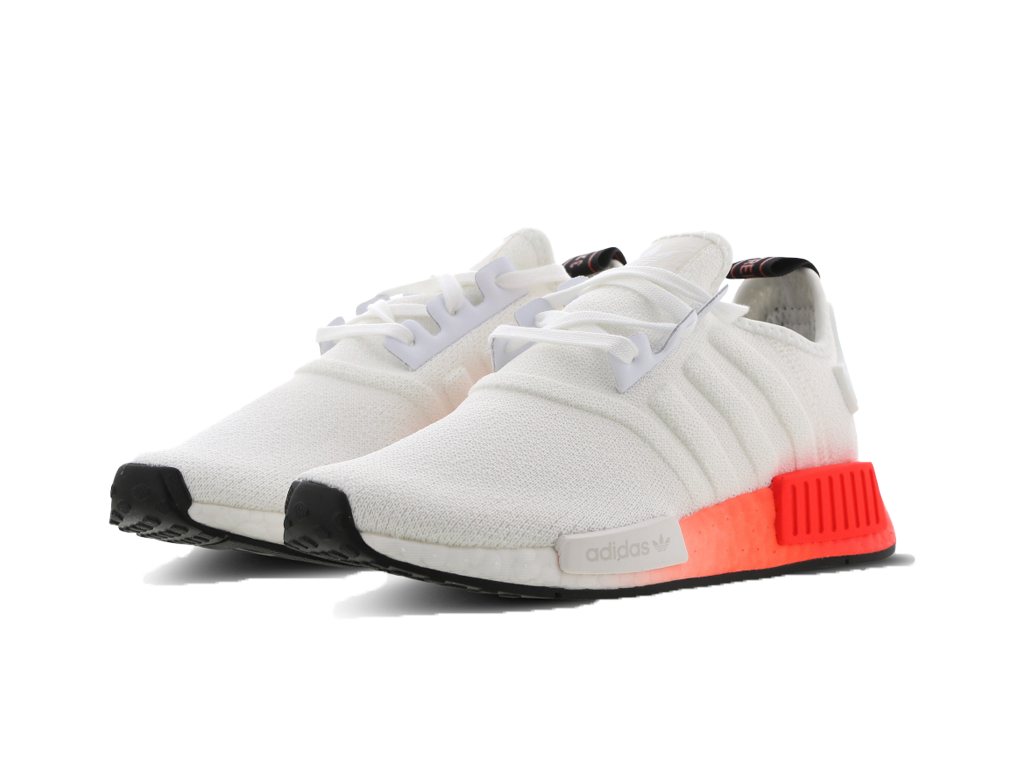 Adidas NMD R1 Cloud White Solar Red (GS)-sneakers-Adidas-pikastore.cz