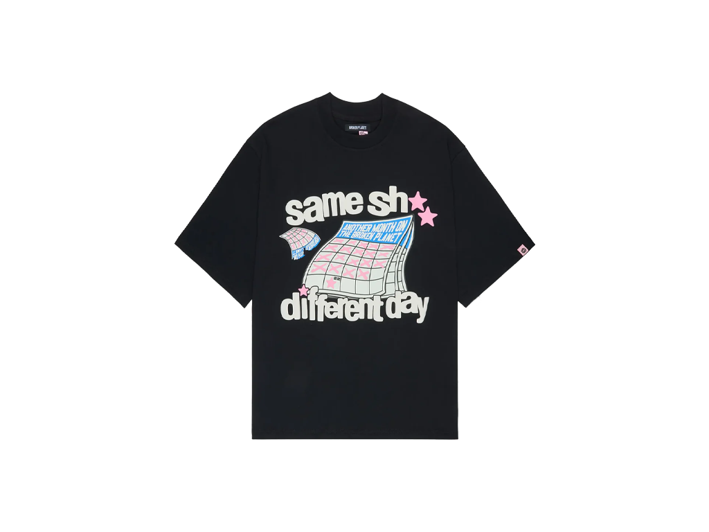Broken Planet Market Different Day T Shirt Midnight Black