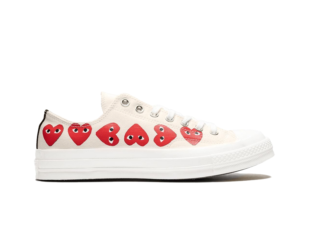 Converse Comme des Garcons Play x Chuck 70 Low WhiteTop Multi Heart-Converse-pikastore.cz