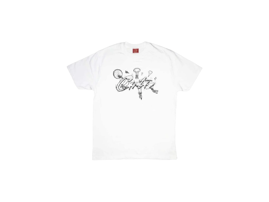 Corteiz Rtw Allstarz Skydiver T-Shirt White-Corteiz-pikastore.cz