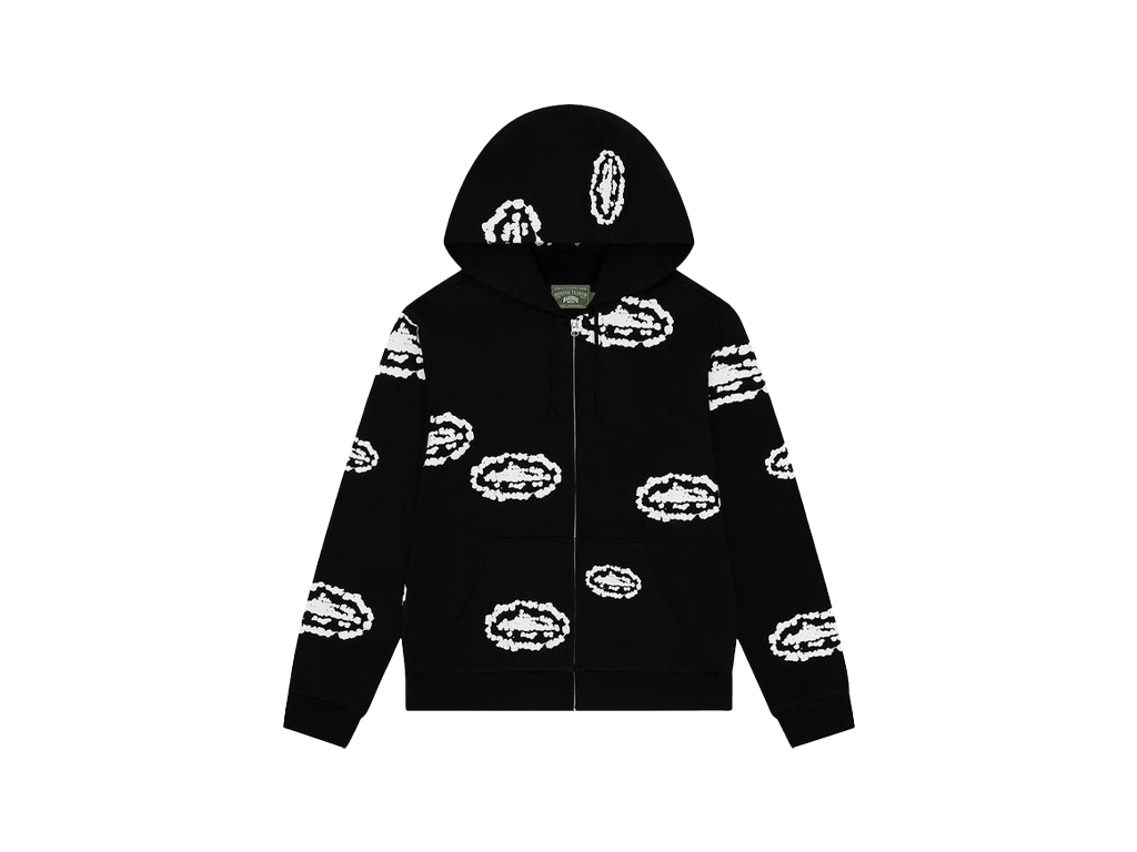 Corteiz x Denim Tears Island Wreath Zip Hoodie Black-Corteiz-pikastore.cz