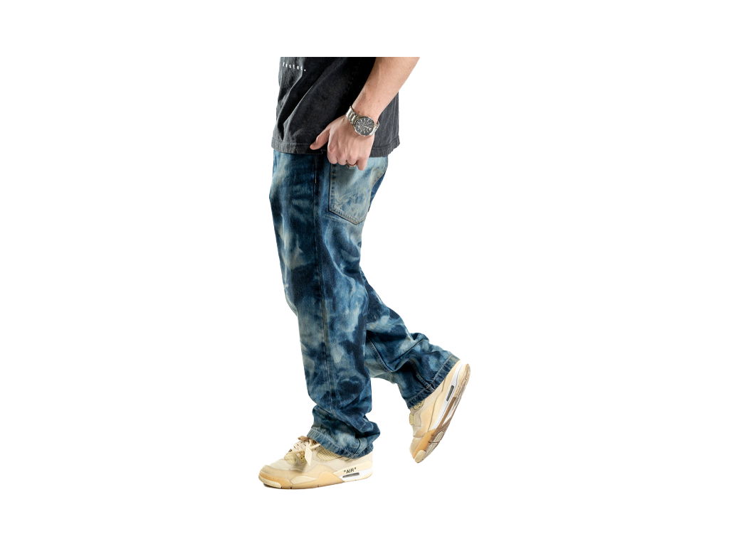 Custom Blue Bleached Jeans-Kalhoty-Custompantsprg-pikastore.cz