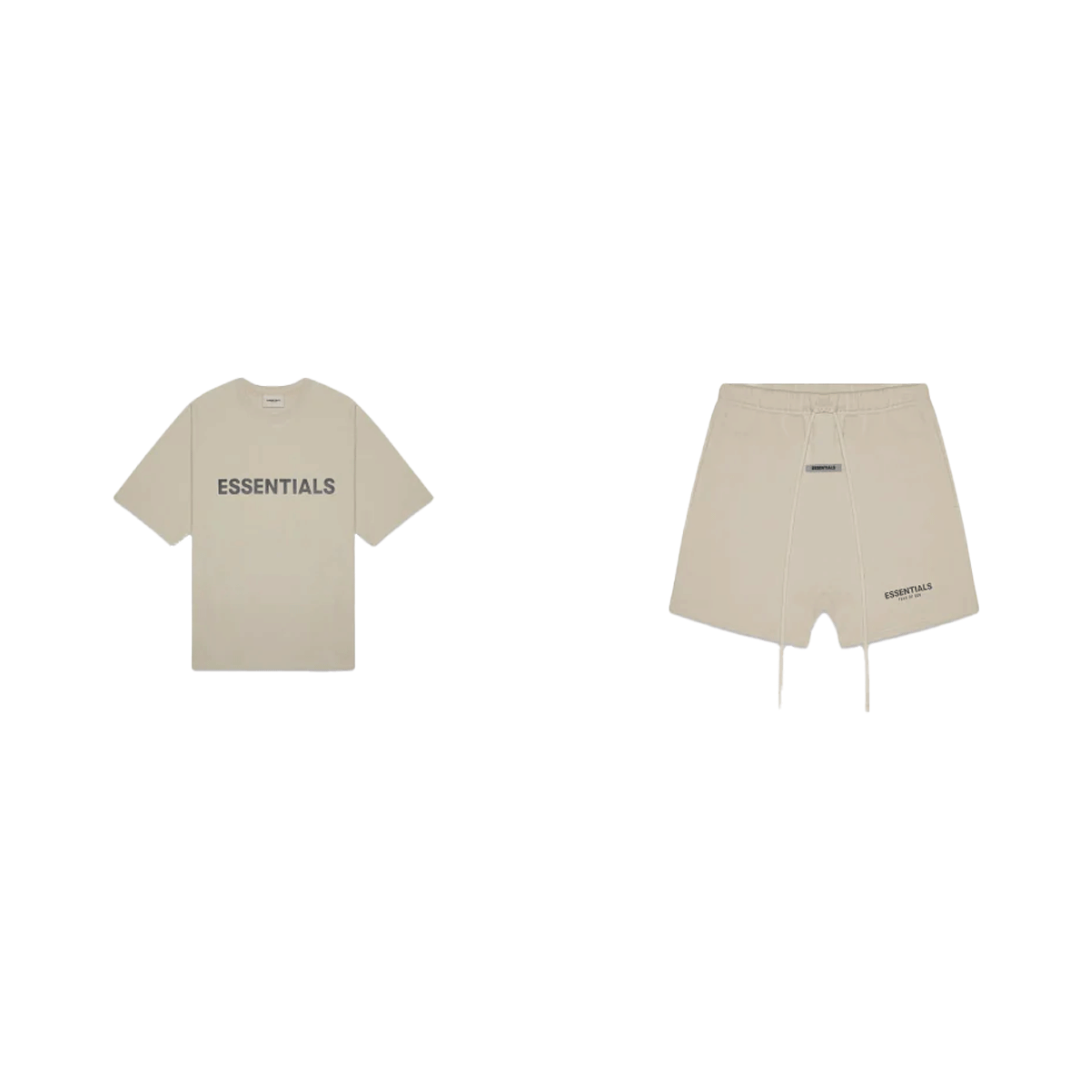 Fear of God Essentials S20 Shorts + S20 T-Shirt Khaki - SET-Bundle-Fear of God-pikastore.cz