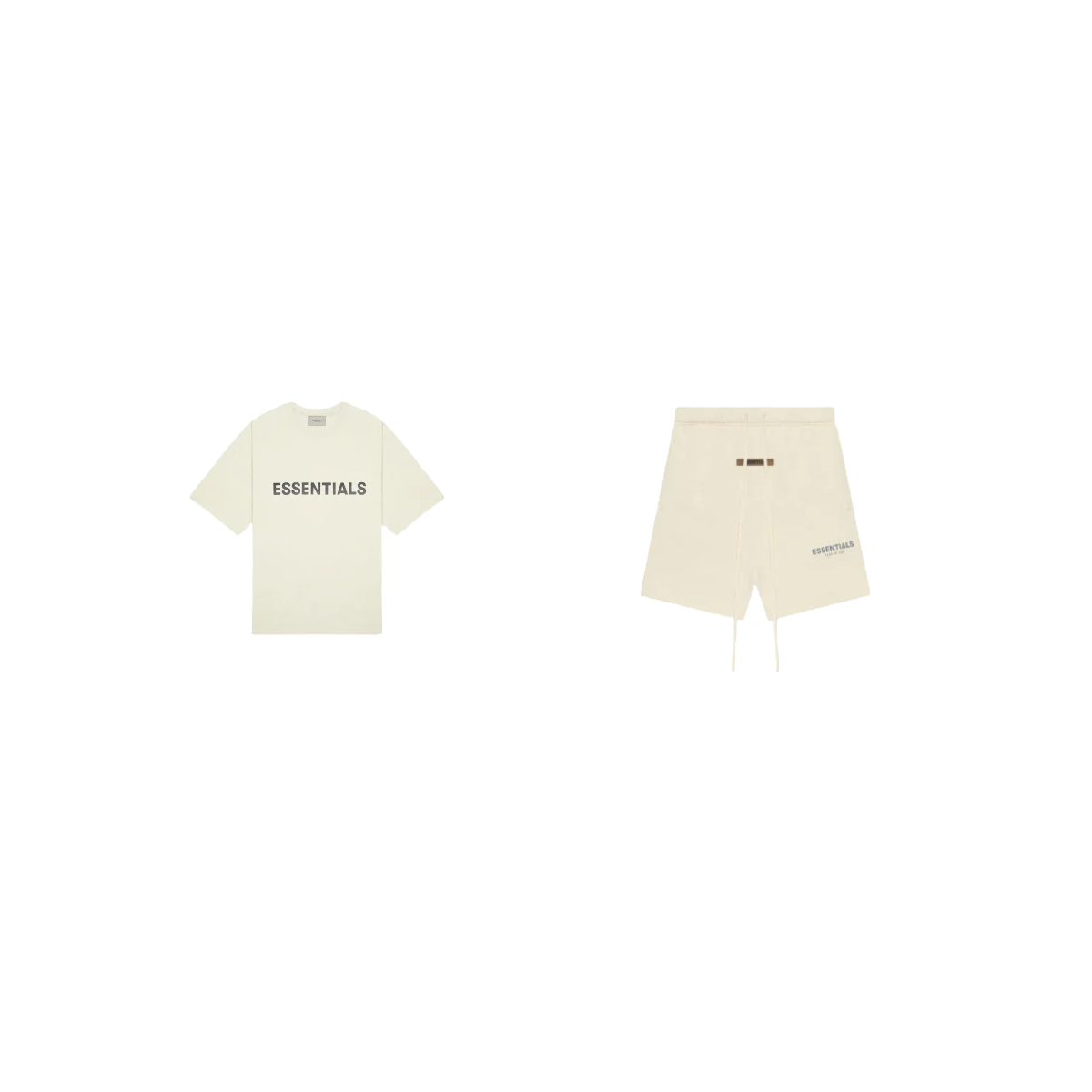 Fear of God Essentials S21 Shorts + S20 T-Shirt Buttercream - SET-Bundle-Fear of God-pikastore.cz