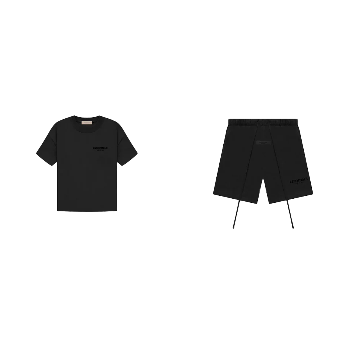 Fear of God Essentials S22 Shorts + S22 T-Shirt Black - SET-Bundle-Fear of God-pikastore.cz