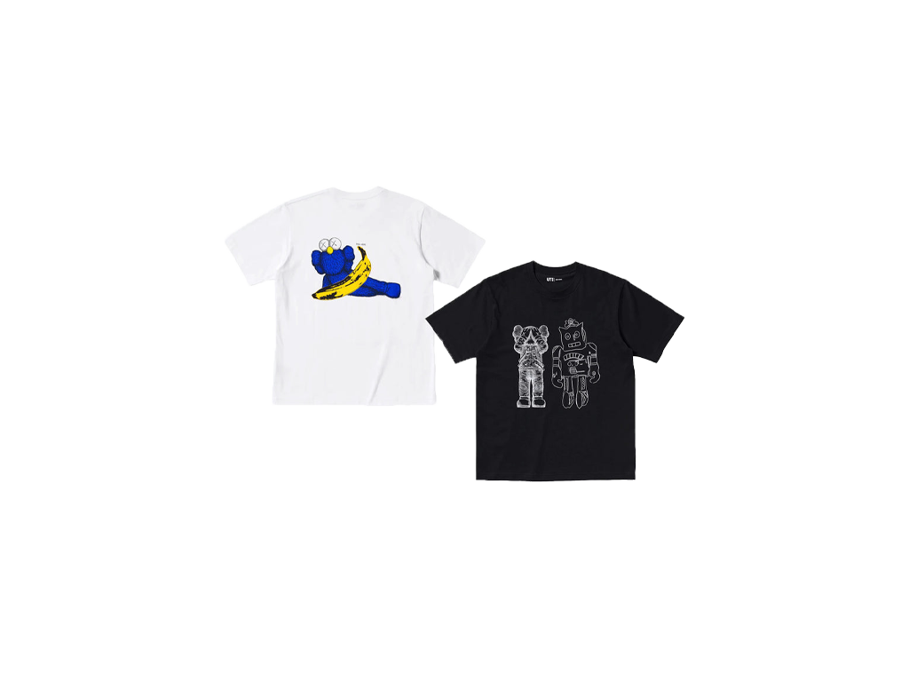 Kaws x Uniqlo Warhol UT Graphic 476351/471321 T-shirt Set White/Black-Kaws-pikastore.cz
