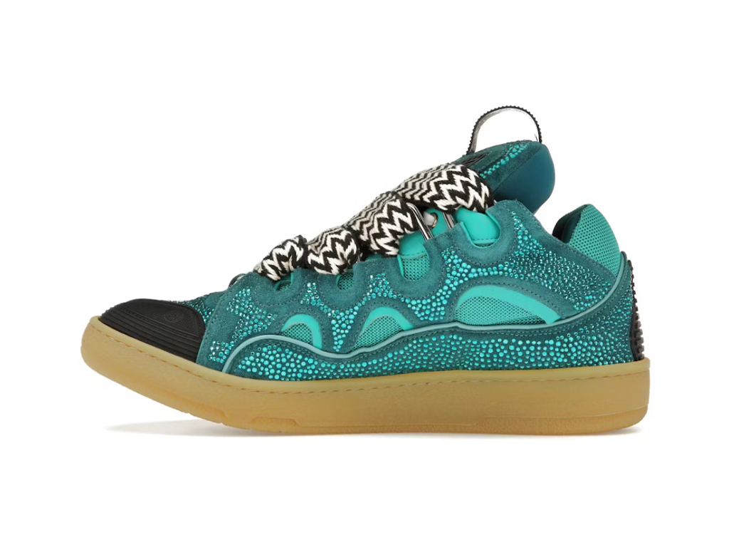 Lanvin Curb Sneakers Rhinestones - Pale Blue-Lanvin-pikastore.cz