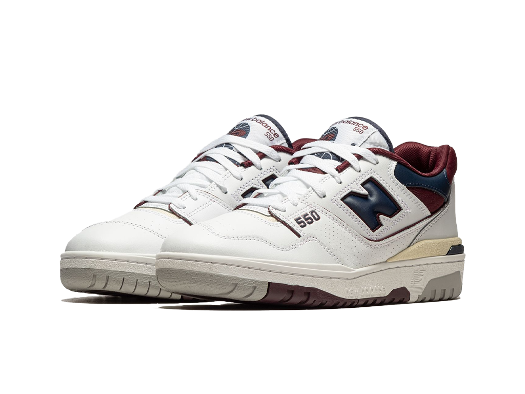New Balance 550 White Indigo Burgundy-New Balance-pikastore.cz