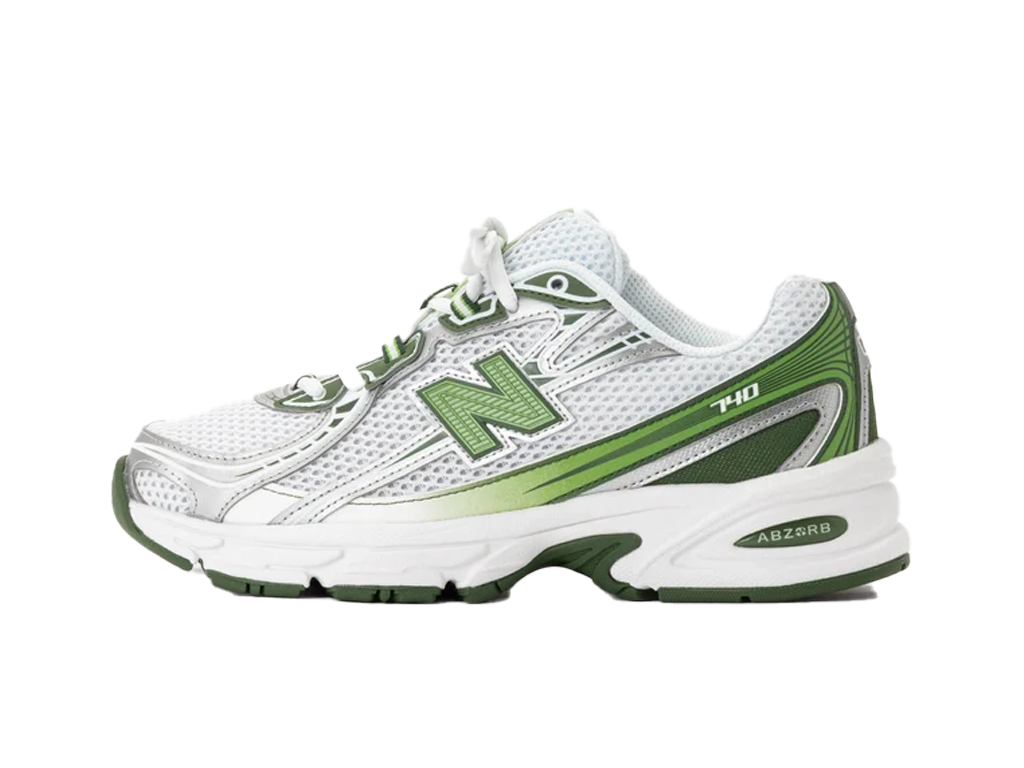 New Balance 740 White Alpine Green Silver Metallic-New Balance-pikastore.cz