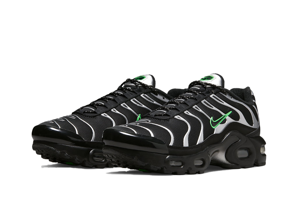 Nike Air Max Plus GS Black Silver Green Strike-Nike-pikastore.cz