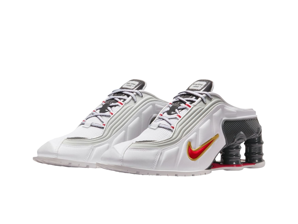 Nike Shox MR4 White and Varsity Red