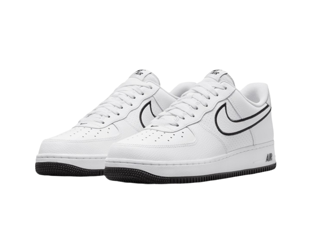 Nike Air Force 1 07 Embroidered Swoosh - White Black-Nike-pikastore.cz