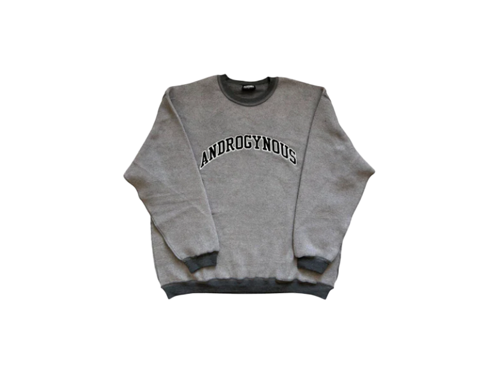 Pleasures Androgynous Applique Crewneck Grey