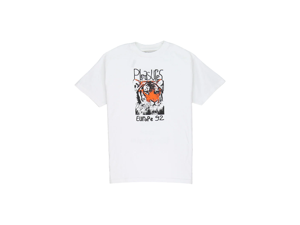 Pleasures Europe 92 Tee White