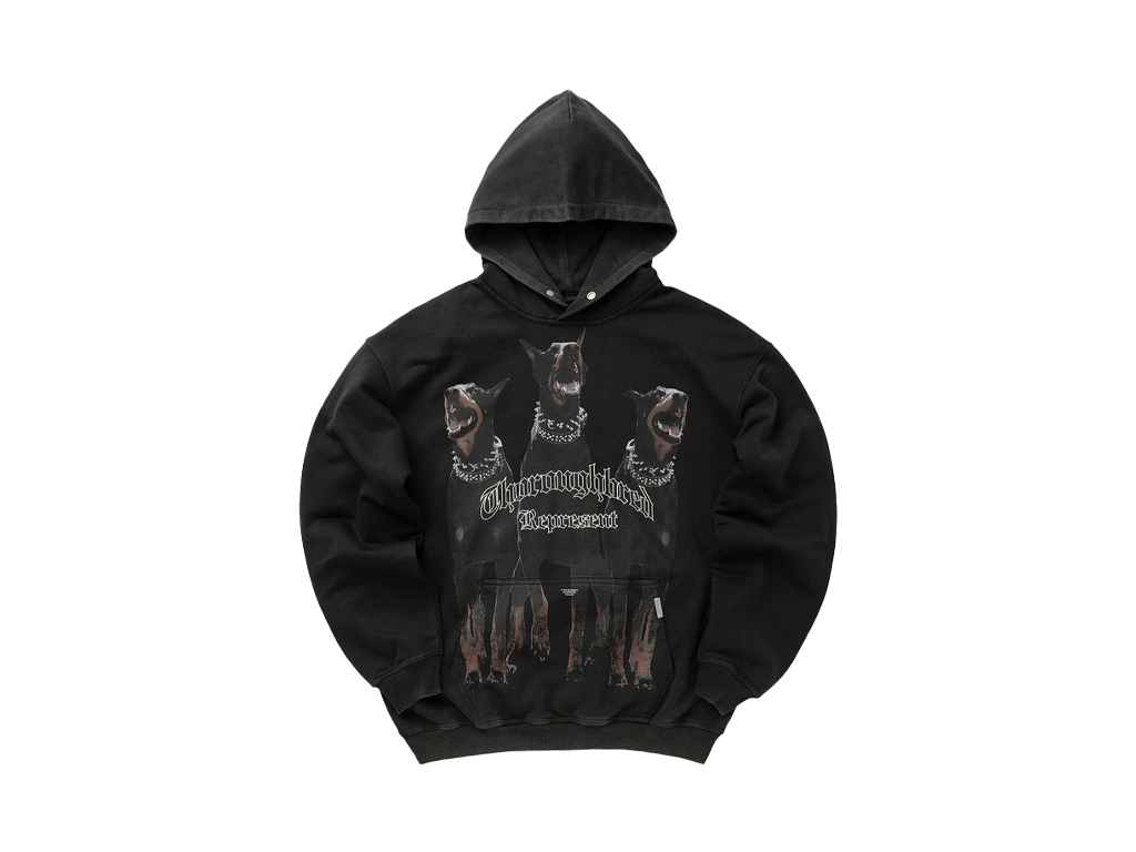 Represent Clo Thoroughbred Hoodie Vintage Black-Represent-pikastore.cz