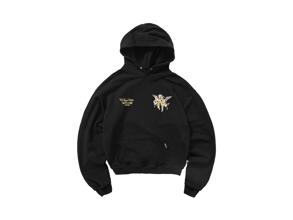 Represent Legacy Cherubs Hoodie Jet Black-Represent-pikastore.cz