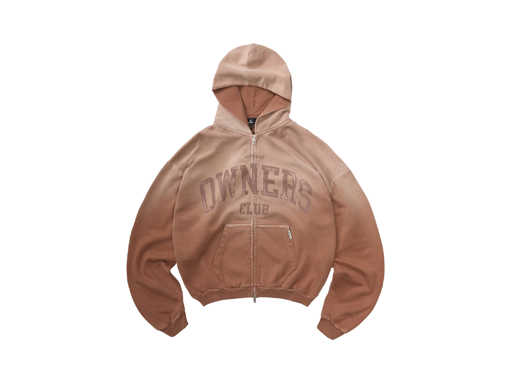 Represent Owners Club Zip Through Hoodie Sienna-Represent-pikastore.cz