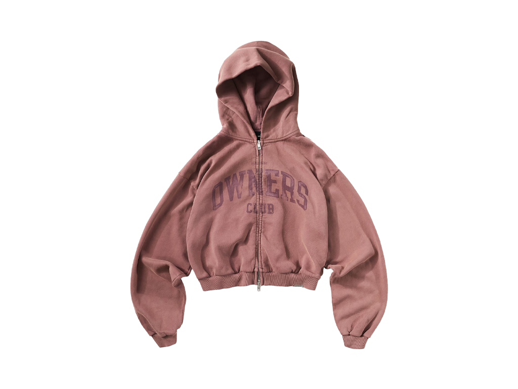 Represent Owners Club Zip Through Hoodie Smoked Rose-Represent-pikastore.cz