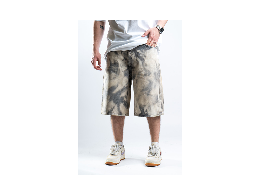 Custom Bleached Shorts Grey-Kalhoty-Custompantsprg-pikastore.cz