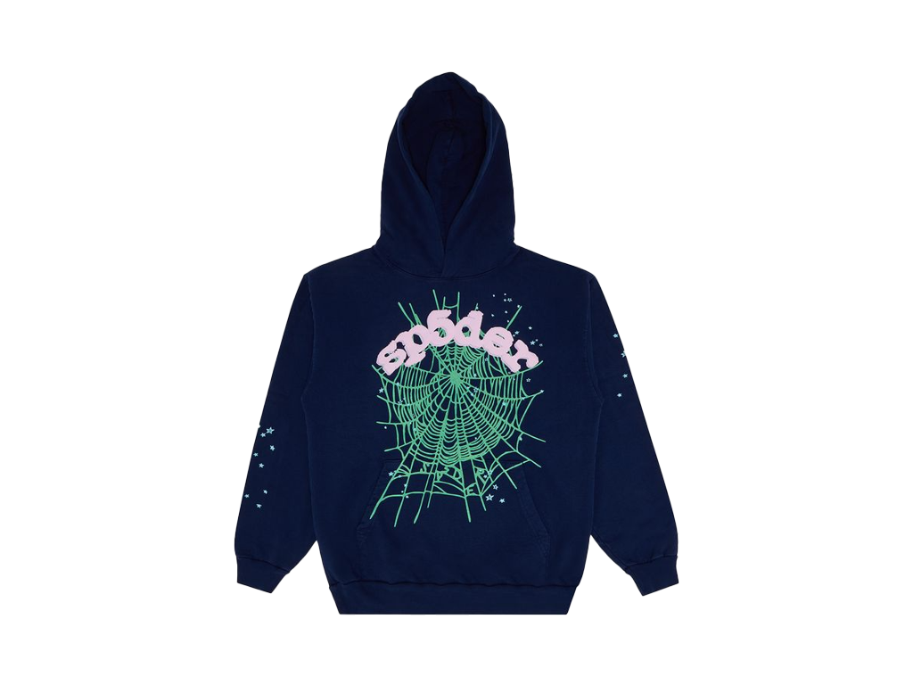 Sp5der OG Web Hoodie Navy
