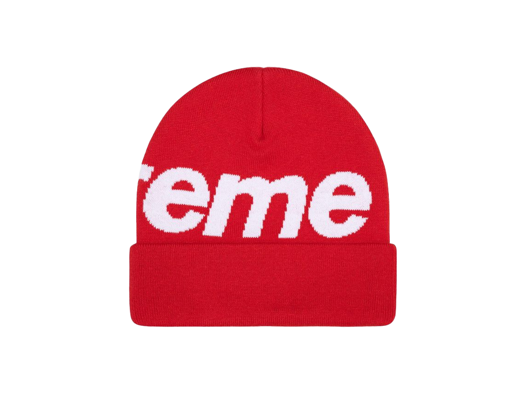 Supreme Big Logo Beanie (FW25) Red-Supreme-pikastore.cz