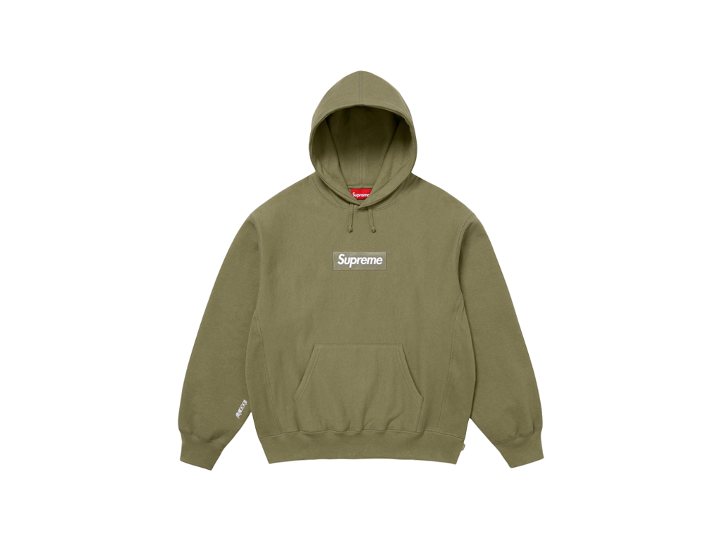 Supreme Box Logo Hooded Sweatshirt (FW25) Light Olive