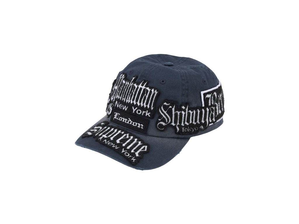 Supreme City Patches 6-Panel Navy-Supreme-pikastore.cz