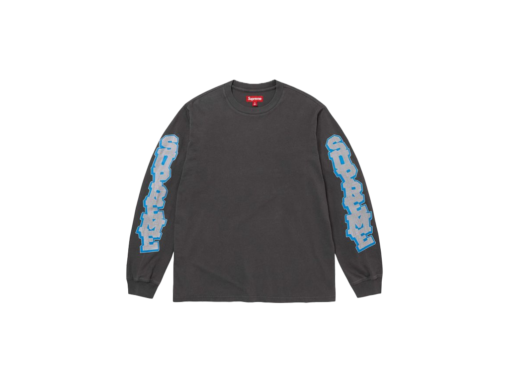 Supreme Cracked Sleeve L/S Top Washed Black-Supreme-pikastore.cz