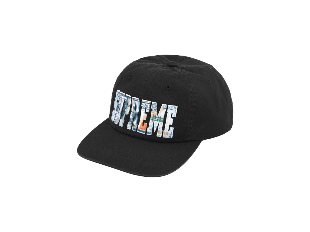 Supreme Embroidered Money Logo 6-Panel Black-Supreme-pikastore.cz