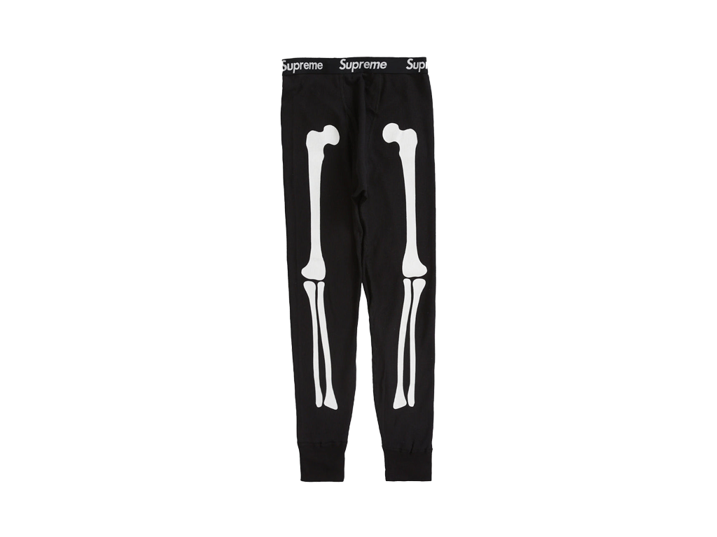 Supreme Hanes Bones Thermal Pant (1 Pack) Black-Supreme-pikastore.cz