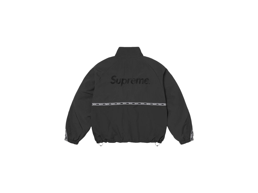 Supreme Logo Taping Track Jacket Black-Supreme-pikastore.cz