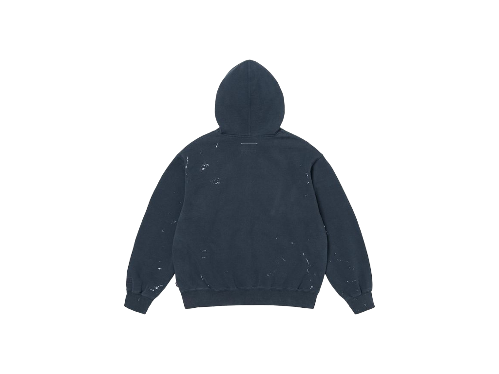 Supreme MM6 Maison Margiela Box Logo Zip Up Hooded Sweatshirt Navy-Supreme-pikastore.cz