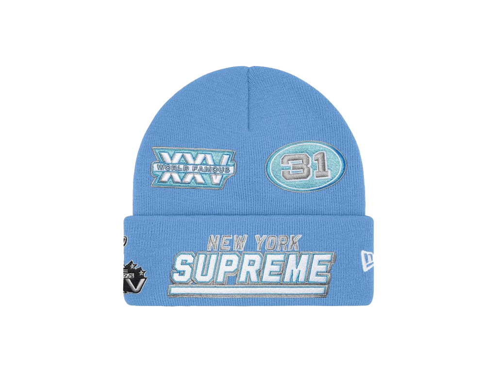 Supreme New Era Football Beanie Light Blue-Supreme-pikastore.cz