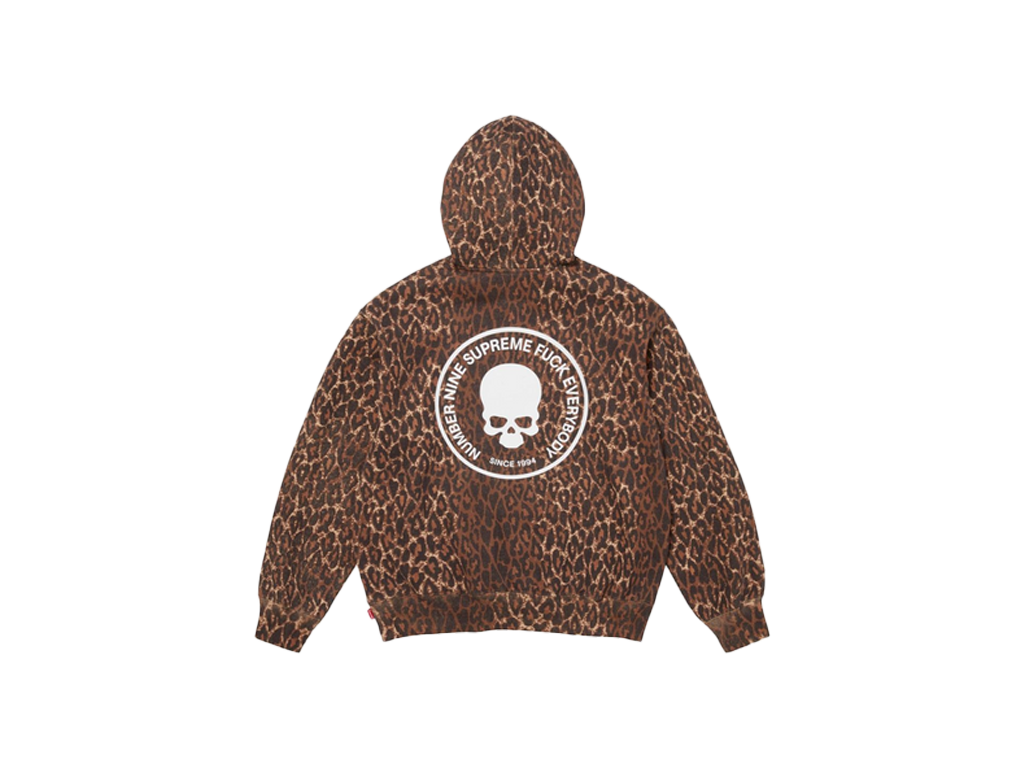 Supreme Number (N)ine Hooded Sweatshirt Leopard