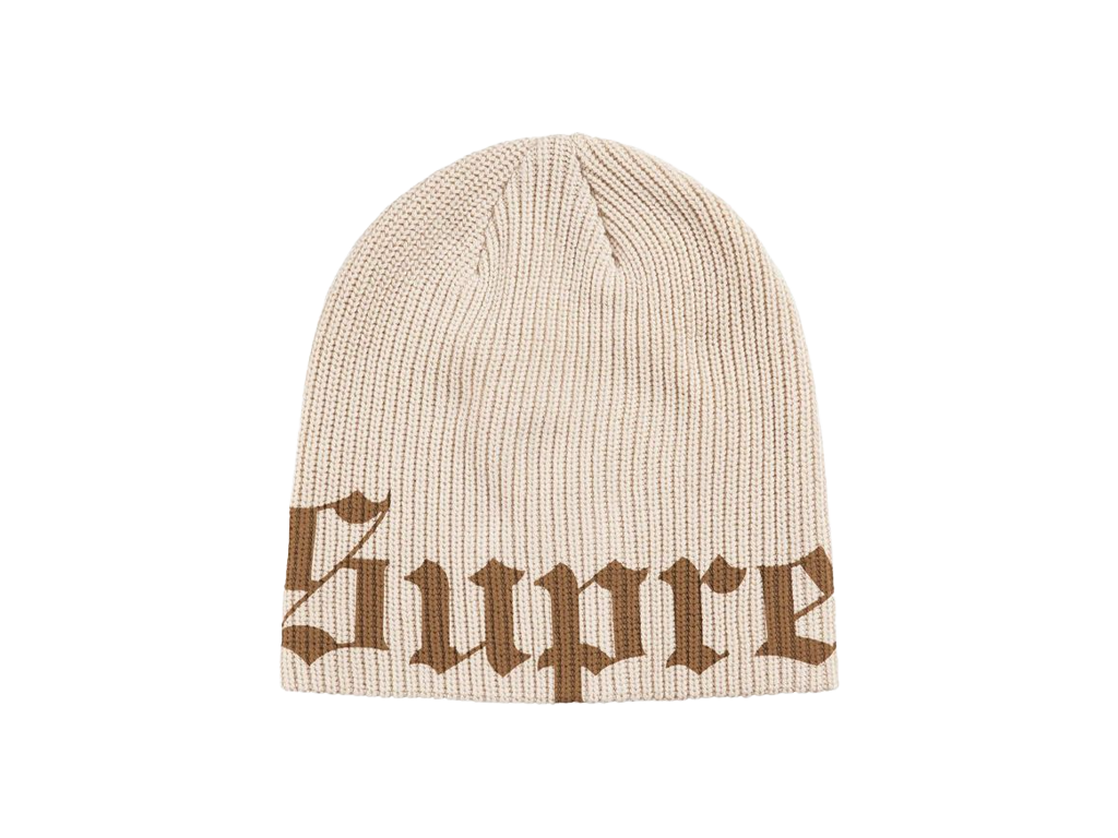 Supreme Old English Printed Beanie Stone-Supreme-pikastore.cz