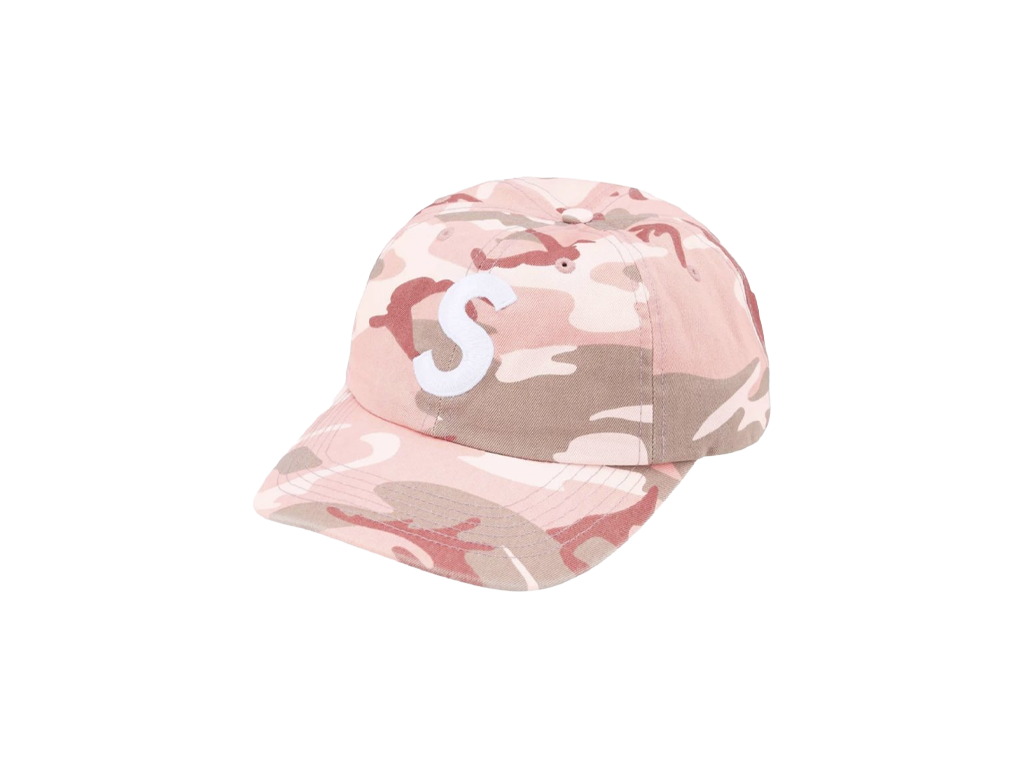 Supreme Pigment Coated S Logo 6-Panel Pink Camo-Supreme-pikastore.cz