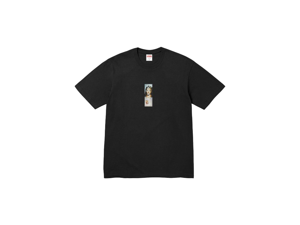 Supreme Prayer Card Box Logo Tee Black-Supreme-pikastore.cz