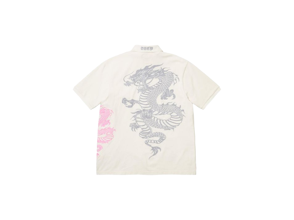 Supreme The Great China Wall Dragon Polo White-Supreme-pikastore.cz