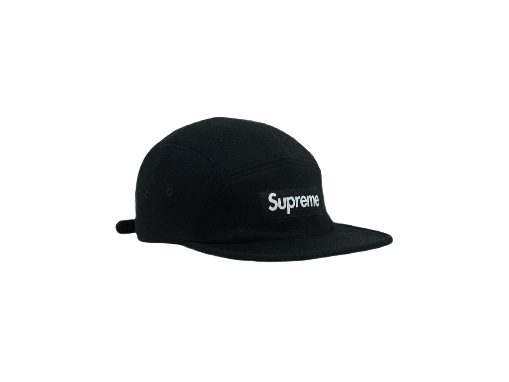 Supreme Wool Camp Cap (FW24) Black-Supreme-pikastore.cz