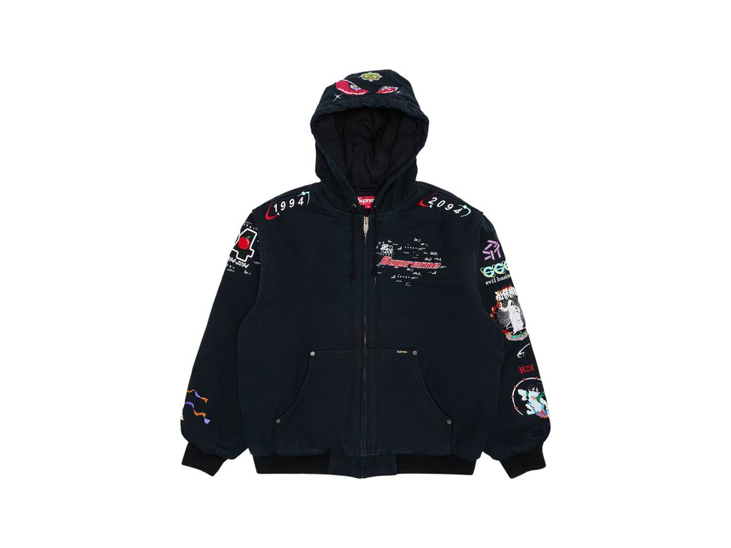 Supreme AOI Hooded Work Jacket Black-Supreme-pikastore.cz