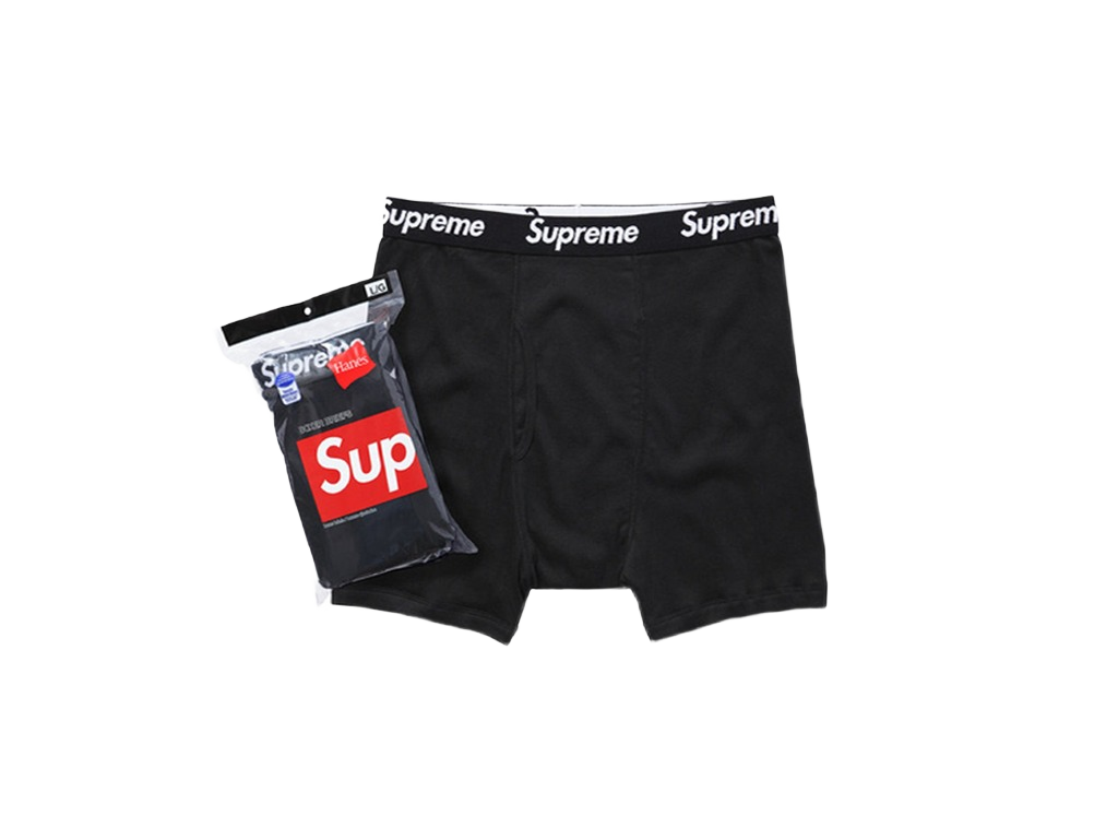 Supreme x Hanes Boxer Briefs (4 Pack) Black